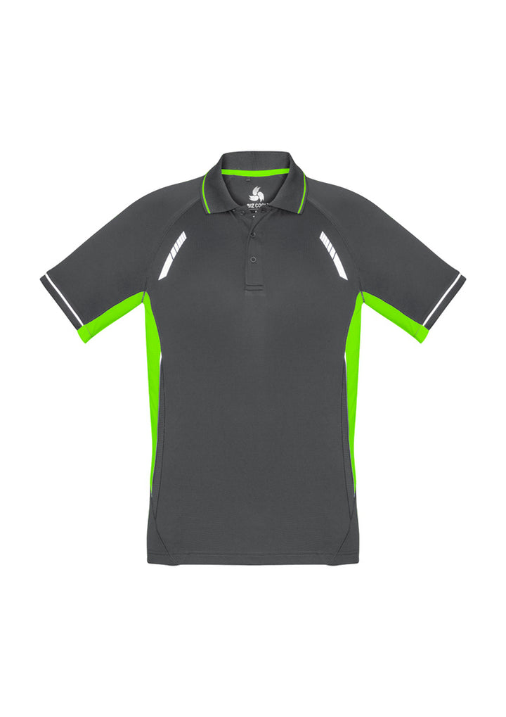 P700MS - Biz Collection - Renegade Polo - BizCool Micro Polyester | Grey/Fluoro Lime/Silver