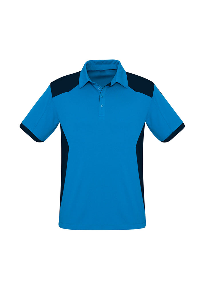 P705MS - Biz Collection - Mens Rival Short Sleeve Polo | Cyan/Navy