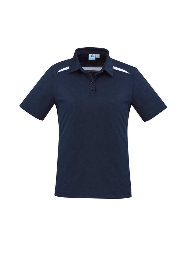 P901LS - Biz Collection - Womens Sonar Short Sleeve Polo | Navy/White