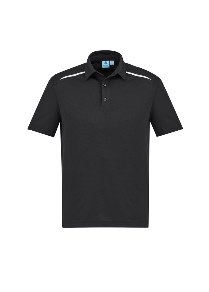 P901MS - Biz Collection - Mens Sonar Short Sleeve Polo | Black/White