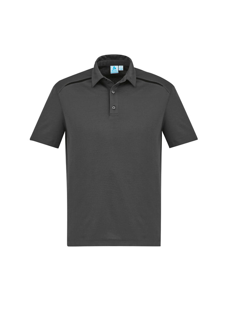 P901MS - Biz Collection - Mens Sonar Short Sleeve Polo | Grey/Black