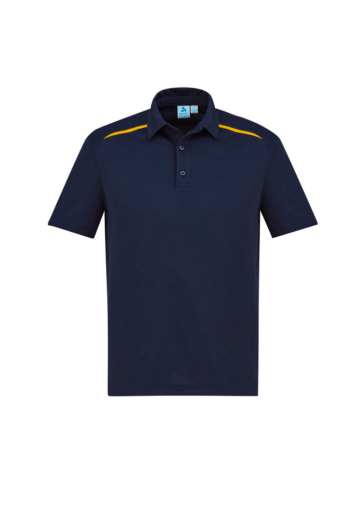 P901MS - Biz Collection - Mens Sonar Short Sleeve Polo | Navy/Gold
