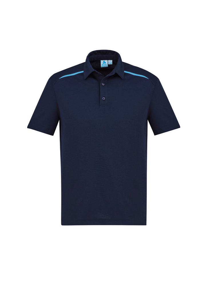 P901MS - Biz Collection - Mens Sonar Short Sleeve Polo | Navy/Sky