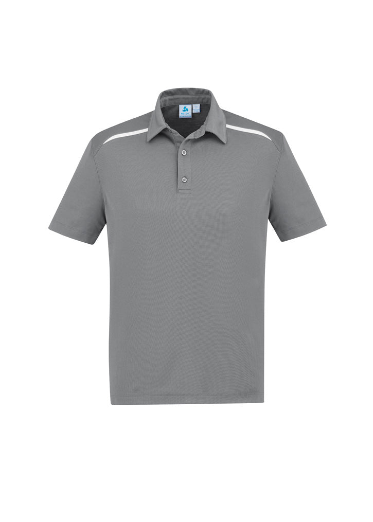 P901MS - Biz Collection - Mens Sonar Short Sleeve Polo | Silver/White