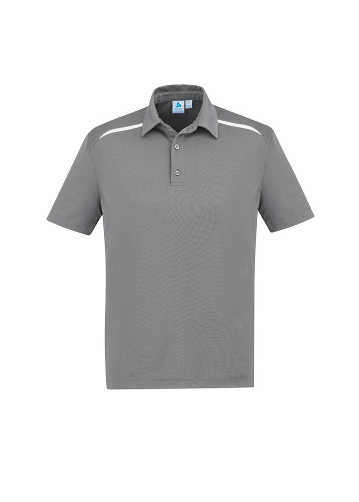 P901MS - Biz Collection - Mens Sonar Short Sleeve Polo | Silver/White