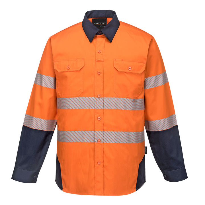 PW372 - Portwest - Hi-Vis Lightweight PW3 Long sleeve Shirt (Day/Night)