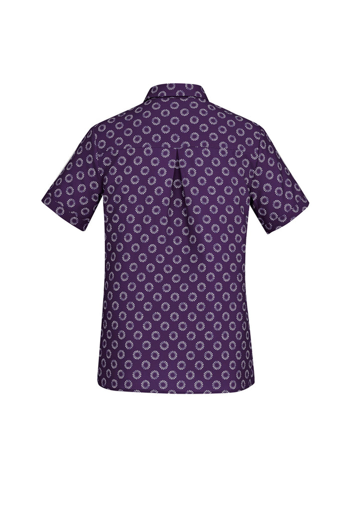 CS948LS - Biz Care - Womens Florence Daisy Print Short Sleeve Shirt
