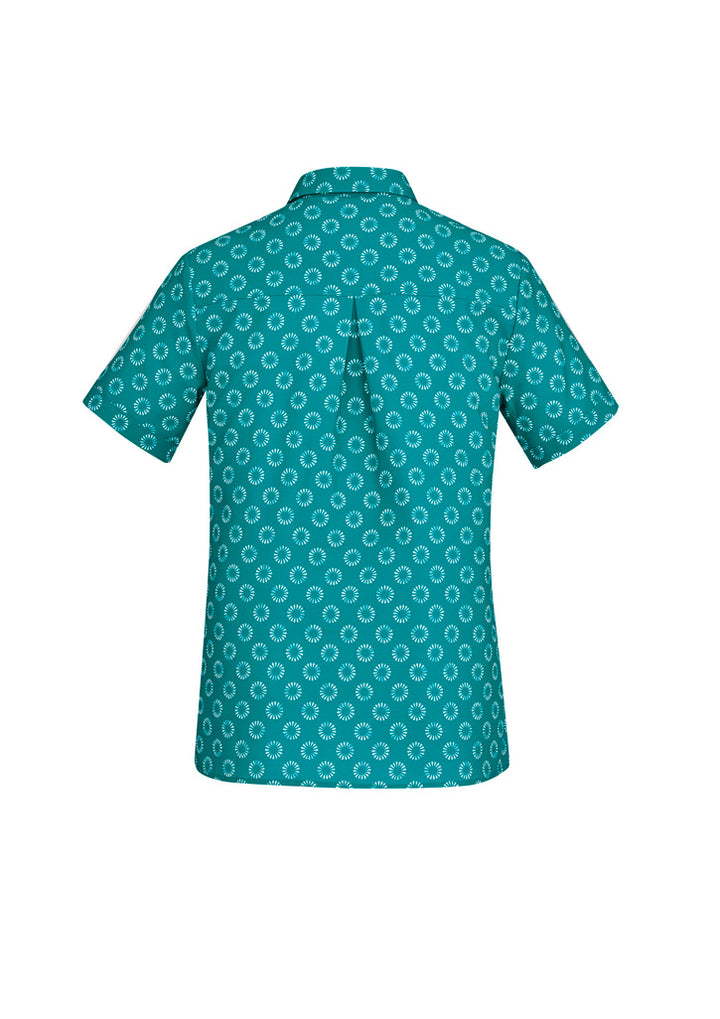 CS948LS - Biz Care - Womens Florence Daisy Print Short Sleeve Shirt