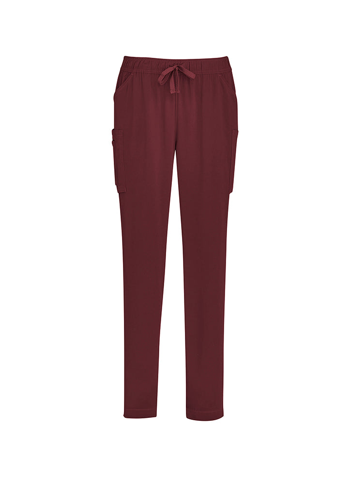 CSP943LL - Biz Care - Womens Avery Slim Leg Scrub Pant Burgundy