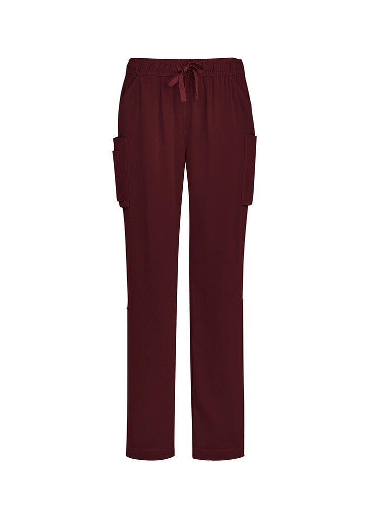 CSP944LL - Biz Care - Womens Avery Straight Leg Scrub Pant Burgundy