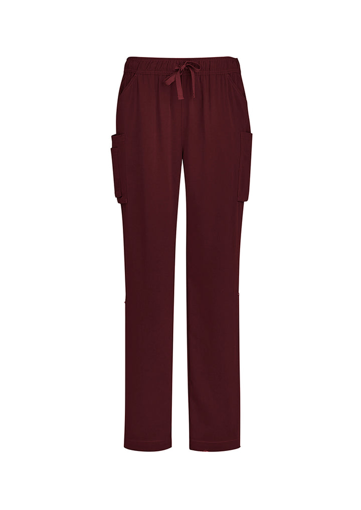 CSP944LL - Biz Care - Womens Avery Straight Leg Scrub Pant Burgundy