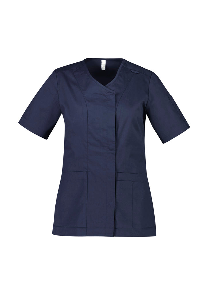 CST240LS - Biz Care - Womens Parks Zip Front Crossover Scrub Top