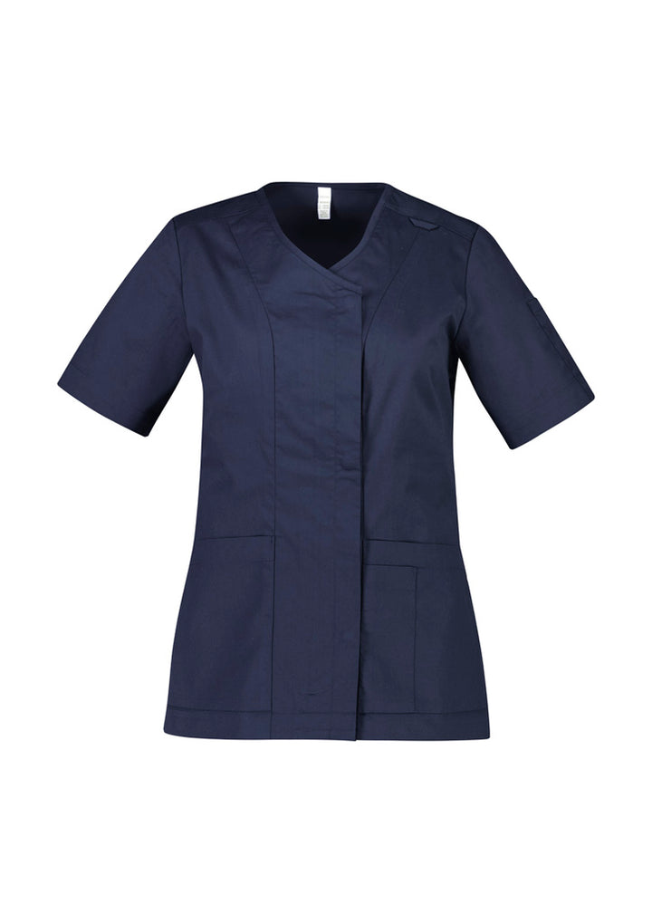 CST240LS - Biz Care - Womens Parks Zip Front Crossover Scrub Top