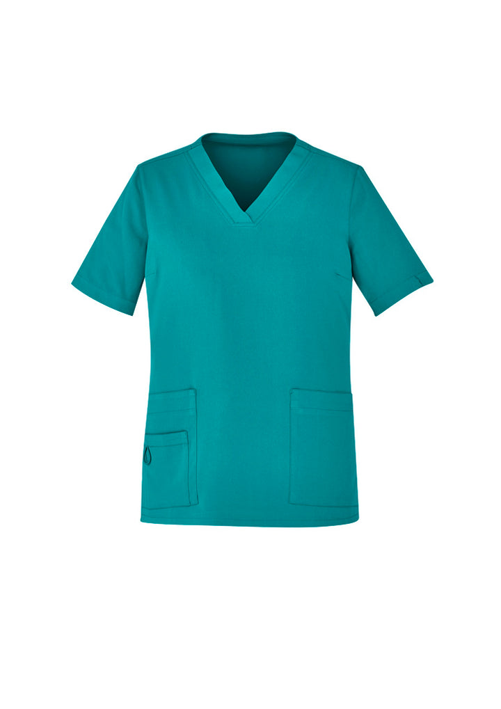 CST941LS - Biz Care - Womens Avery V-Neck Scrub Top Teal