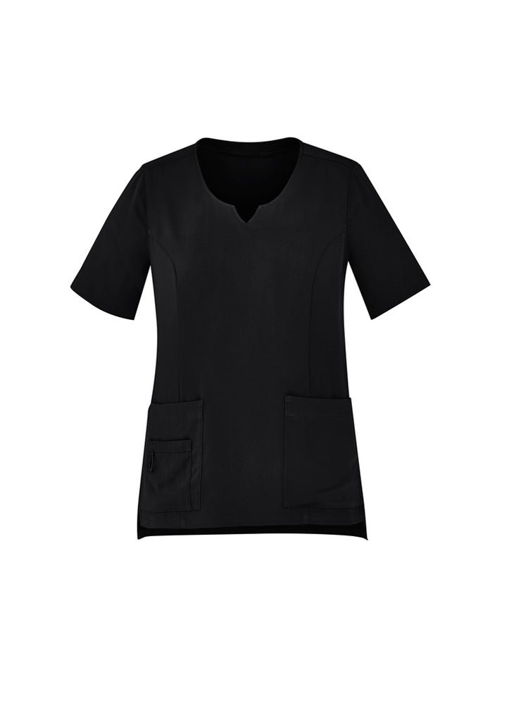 CST942LS - Biz Care - Avery Womens Tailored Fit Round Neck Scrub Top