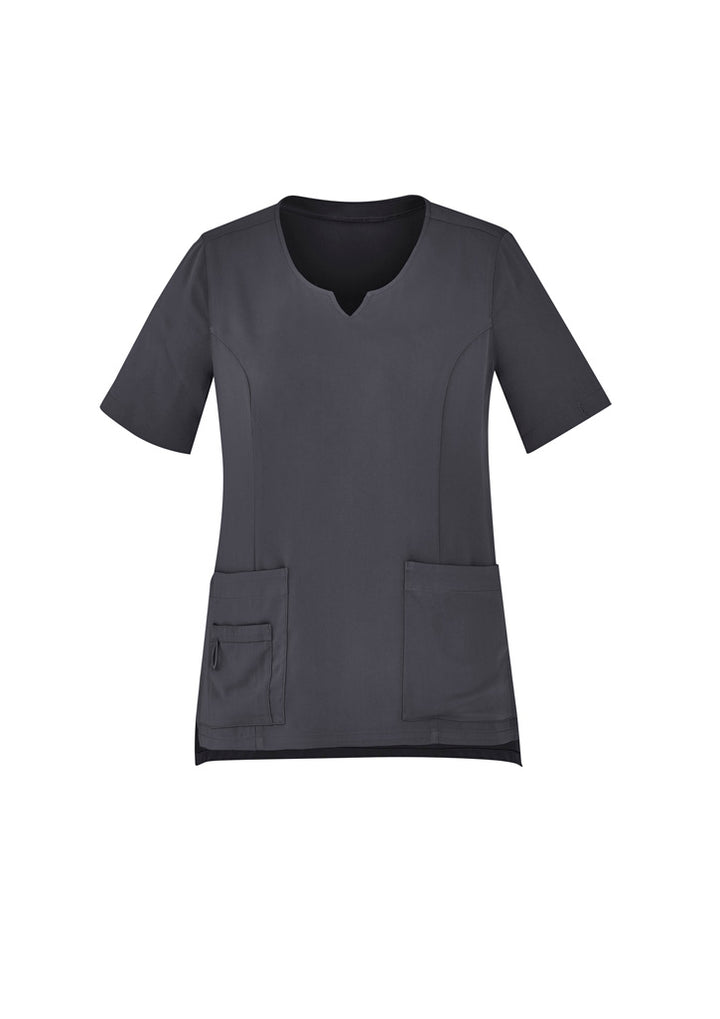 CST942LS - Biz Care - Avery Womens Tailored Fit Round Neck Scrub Top