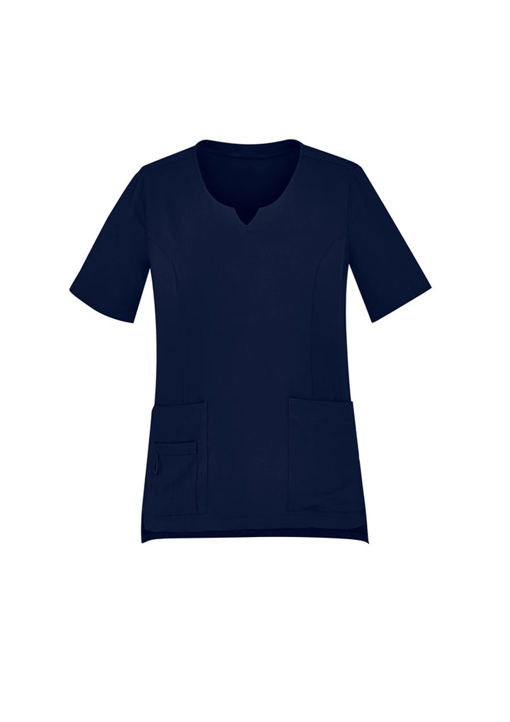 CST942LS - Biz Care - Avery Womens Tailored Fit Round Neck Scrub Top