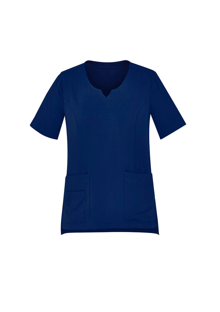 CST942LS - Biz Care - Avery Womens Tailored Fit Round Neck Scrub Top