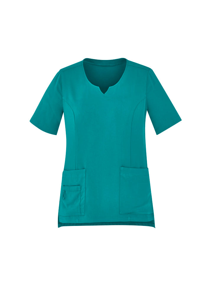 CST942LS - Biz Care - Avery Womens Tailored Fit Round Neck Scrub Top