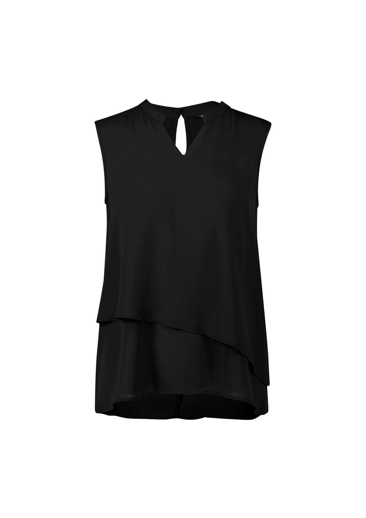 RB260LN - Biz Corporates - Womens Seville Sleeveless Layered Blouse