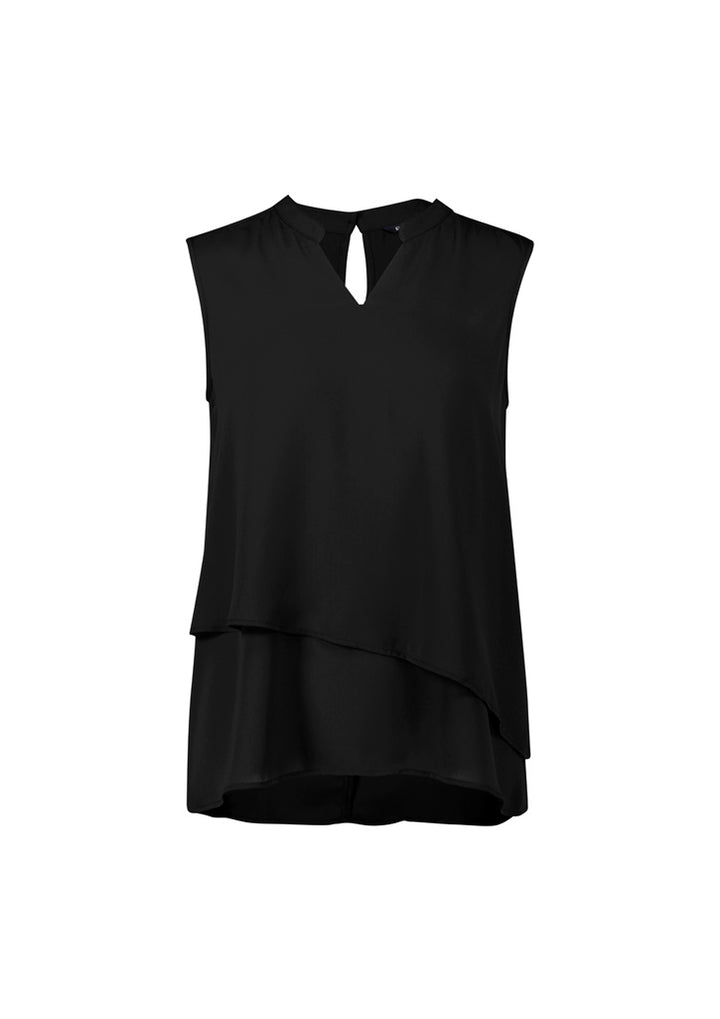 RB260LN - Biz Corporates - Womens Seville Sleeveless Layered Blouse