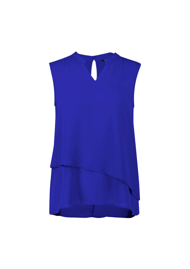 RB260LN - Biz Corporates - Womens Seville Sleeveless Layered Blouse