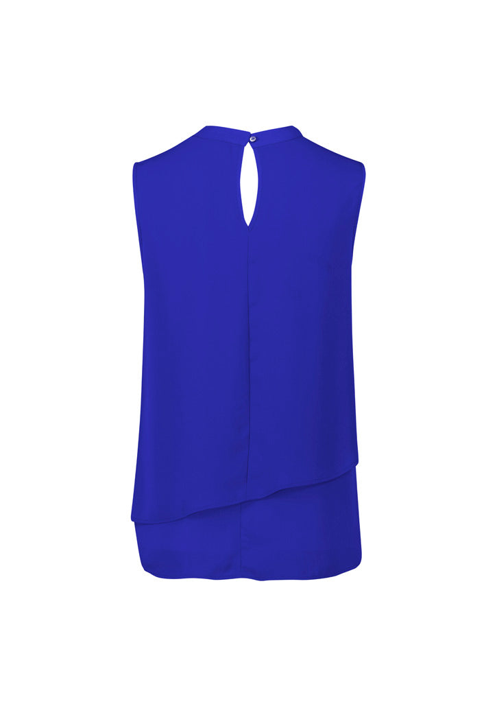 RB260LN - Biz Corporates - Womens Seville Sleeveless Layered Blouse