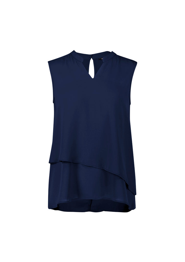 RB260LN - Biz Corporates - Womens Seville Sleeveless Layered Blouse