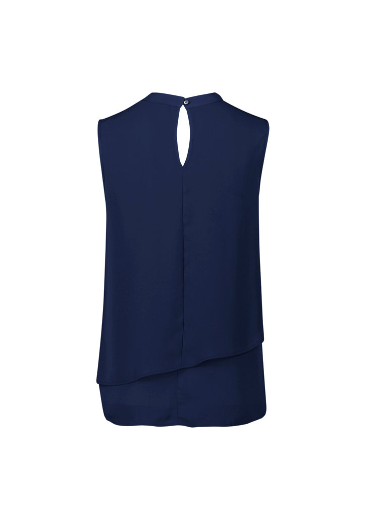 RB260LN - Biz Corporates - Womens Seville Sleeveless Layered Blouse