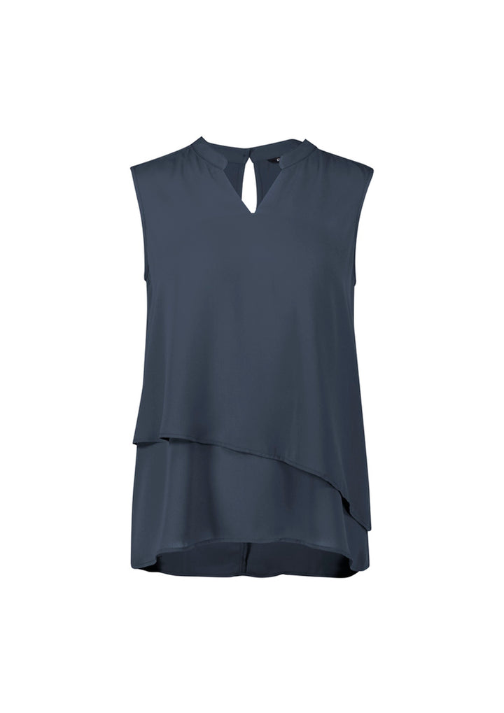 RB260LN - Biz Corporates - Womens Seville Sleeveless Layered Blouse