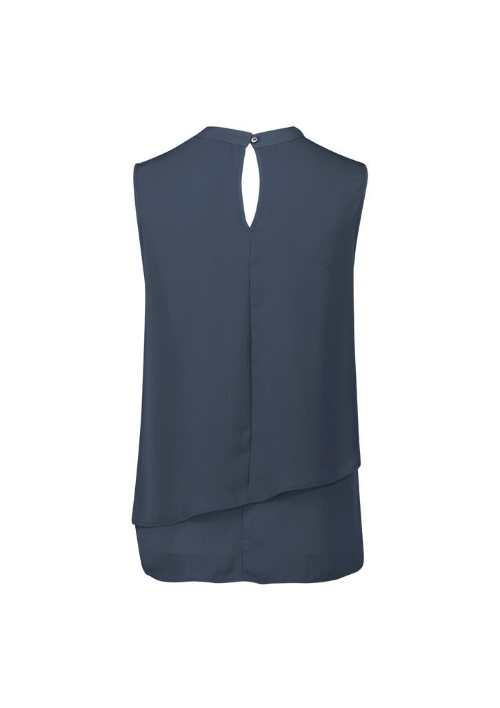 RB260LN - Biz Corporates - Womens Seville Sleeveless Layered Blouse