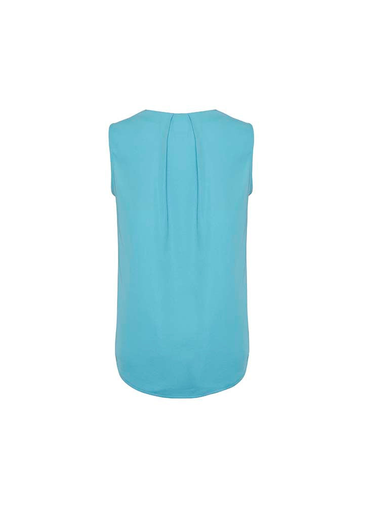 RB973LN - Biz Corporates - Estelle Womens Sleeveless Pleat Blouse