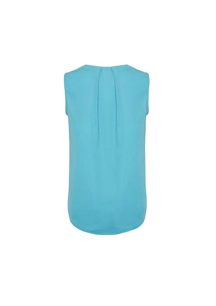 RB973LN - Biz Corporates - Estelle Womens Sleeveless Pleat Blouse