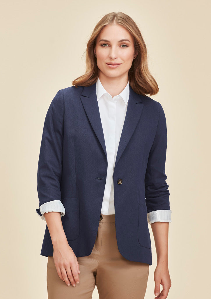 RBL068L - Biz Corporates - Arden Womens Smart Casual Blazer | Navy Melange