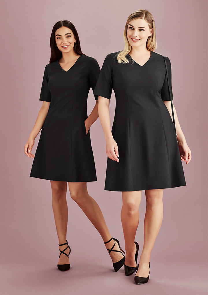 RD974L - Biz Corporates - Womens Siena Extended Short Sleeve Dress