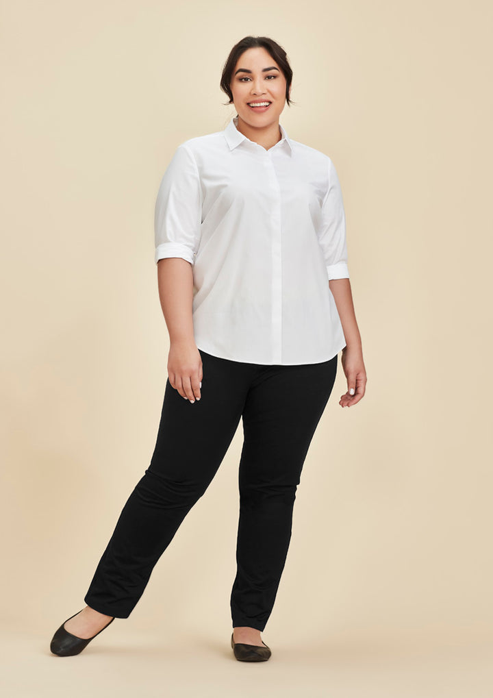 RGP263L - Biz Corporates - Womens Slim Leg Stretch Chino Pant | Black