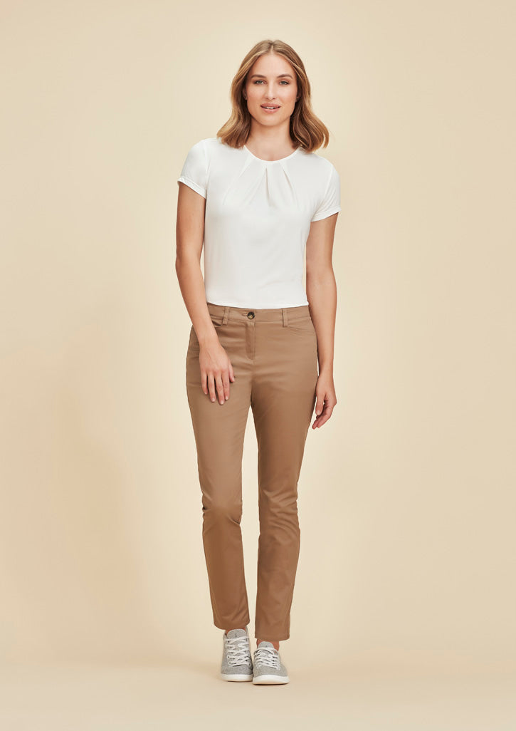 RGP263L - Biz Corporates - Womens Slim Leg Stretch Chino Pant | Desert