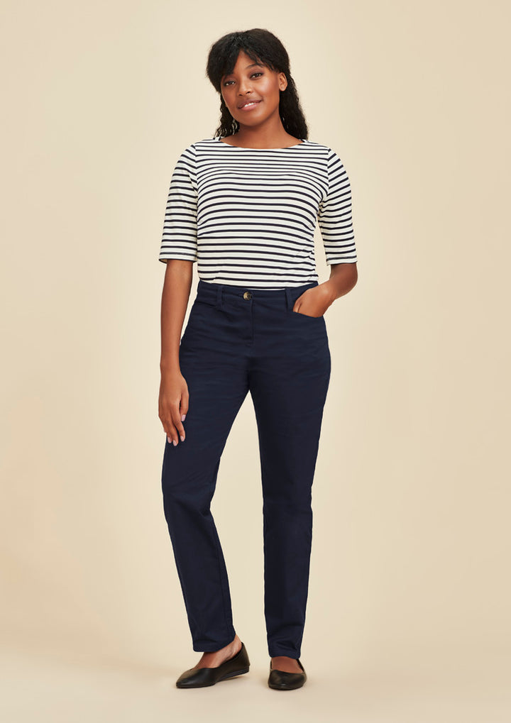 RGP263L - Biz Corporates - Womens Slim Leg Stretch Chino Pant | Navy