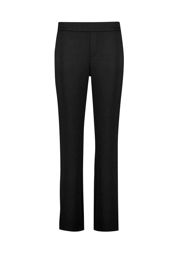 RGP304L - Biz Corporates - Scuba Ponte Womens Mid-rise Pull on Pant | Black