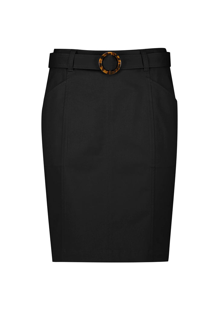 RGS264L - Biz Corporates - Womens Mid Waist Stretch Chino Skirt