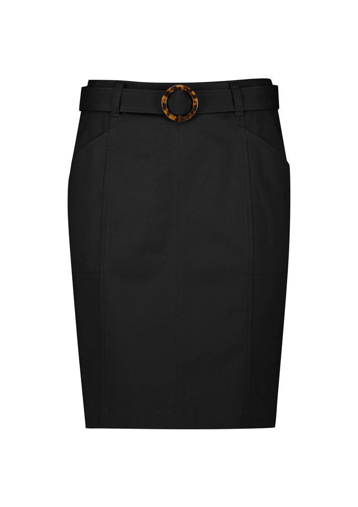 RGS264L - Biz Corporates - Womens Mid Waist Stretch Chino Skirt