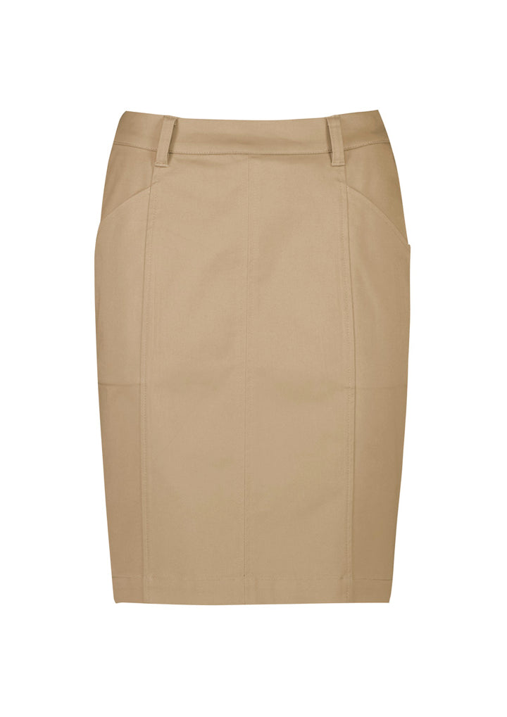RGS264L - Biz Corporates - Womens Mid Waist Stretch Chino Skirt