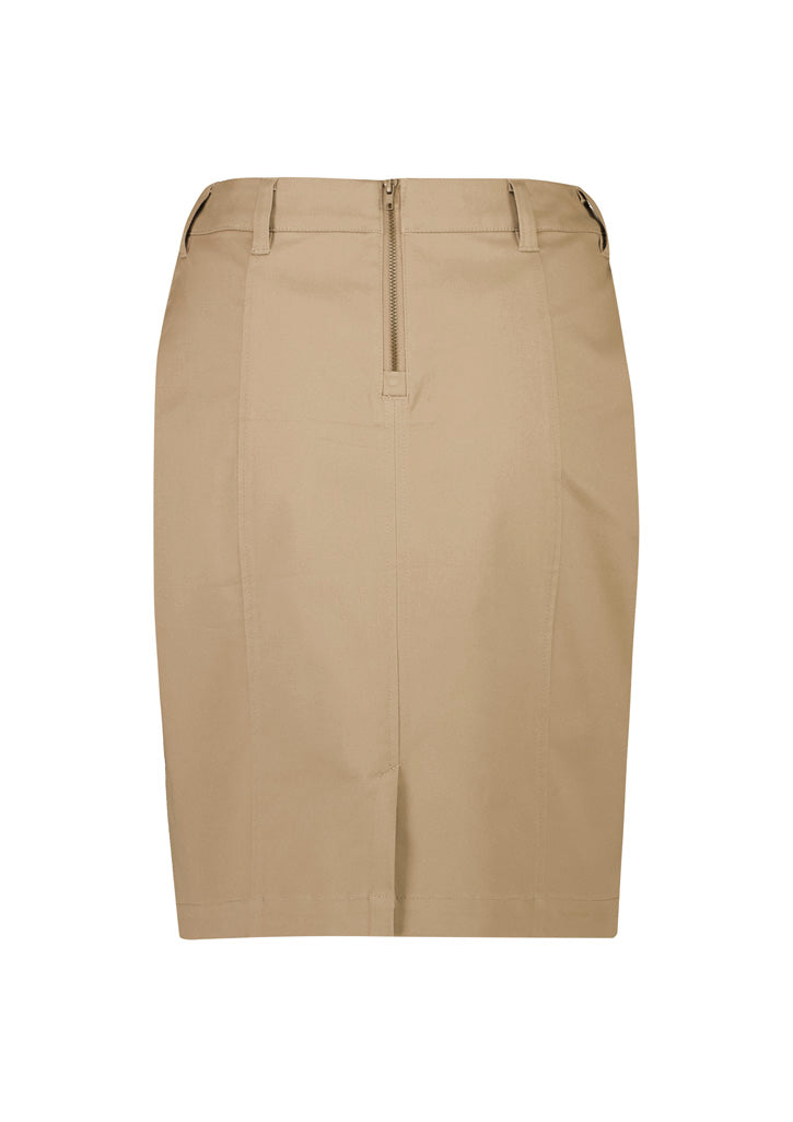RGS264L - Biz Corporates - Womens Mid Waist Stretch Chino Skirt