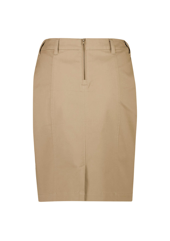 RGS264L - Biz Corporates - Womens Mid Waist Stretch Chino Skirt