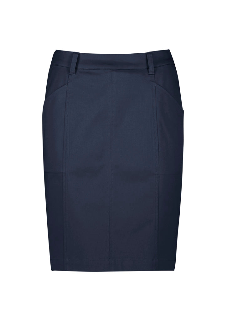 RGS264L - Biz Corporates - Womens Mid Waist Stretch Chino Skirt