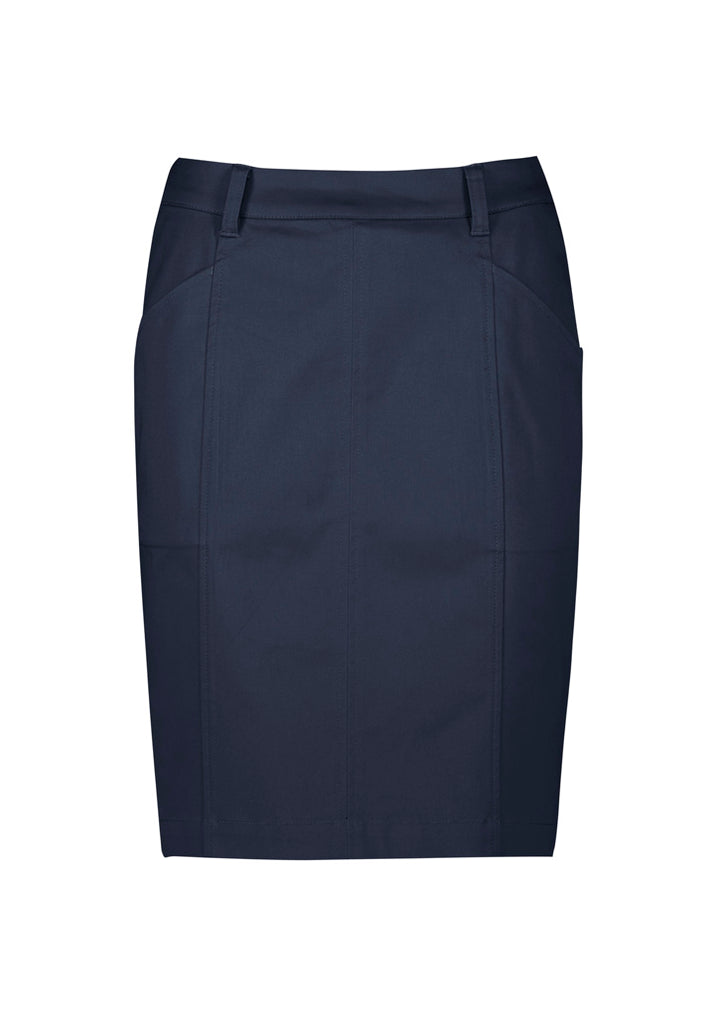 RGS264L - Biz Corporates - Womens Mid Waist Stretch Chino Skirt