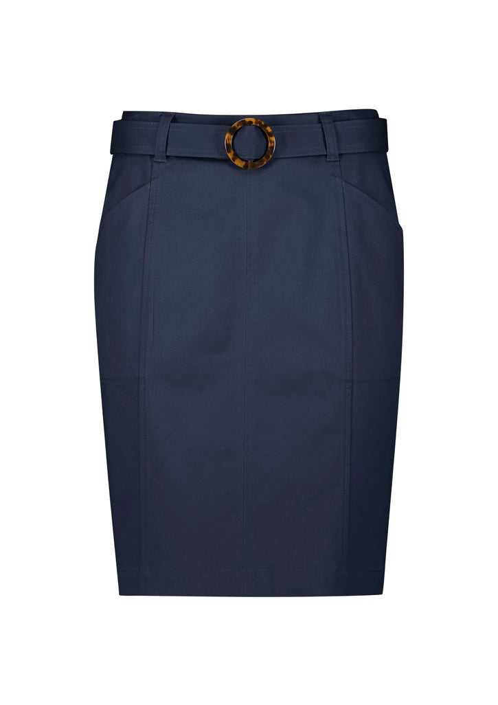 RGS264L - Biz Corporates - Womens Mid Waist Stretch Chino Skirt