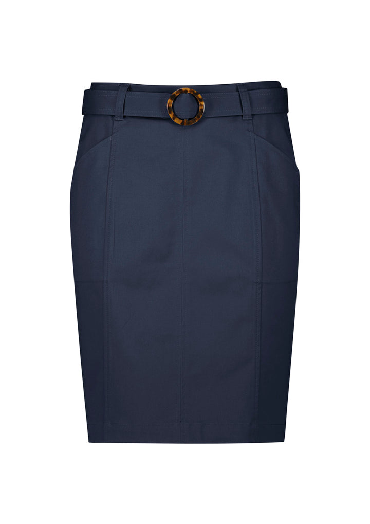 RGS264L - Biz Corporates - Womens Mid Waist Stretch Chino Skirt