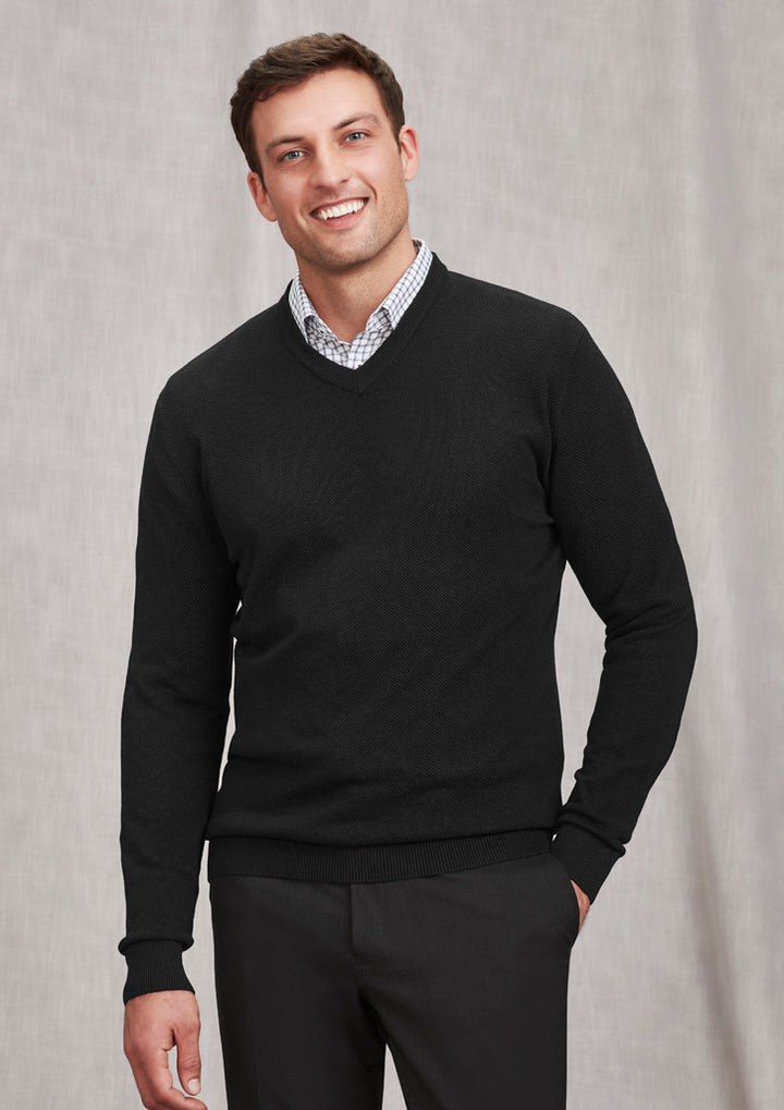 RJP266M - Biz Corporates - Mens Osaka Pineapple Knit Jumper | Black