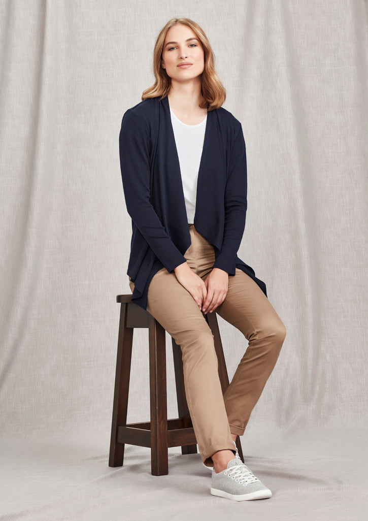 RLC267L - Biz Corporates - Womens Sofia Waterfall Cardigan | Navy